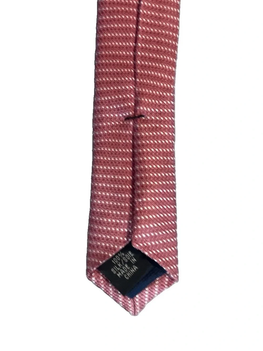 Michael Kors 100% Silk Pink with White Stripes Tie (3.25 in x 59.25 in)